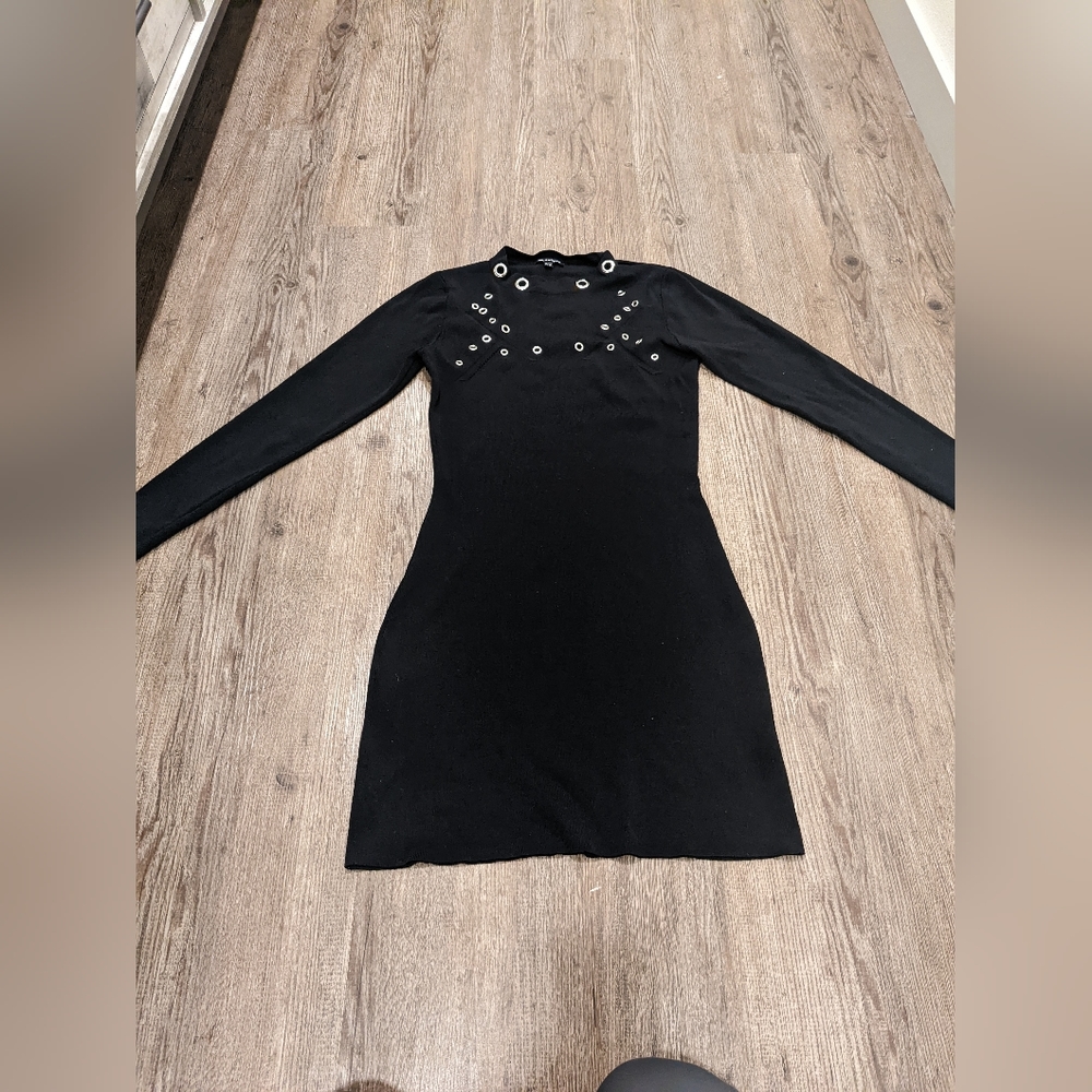 Cute Black Long Sleeve Mini Dress UK Brand Warehouse US 6